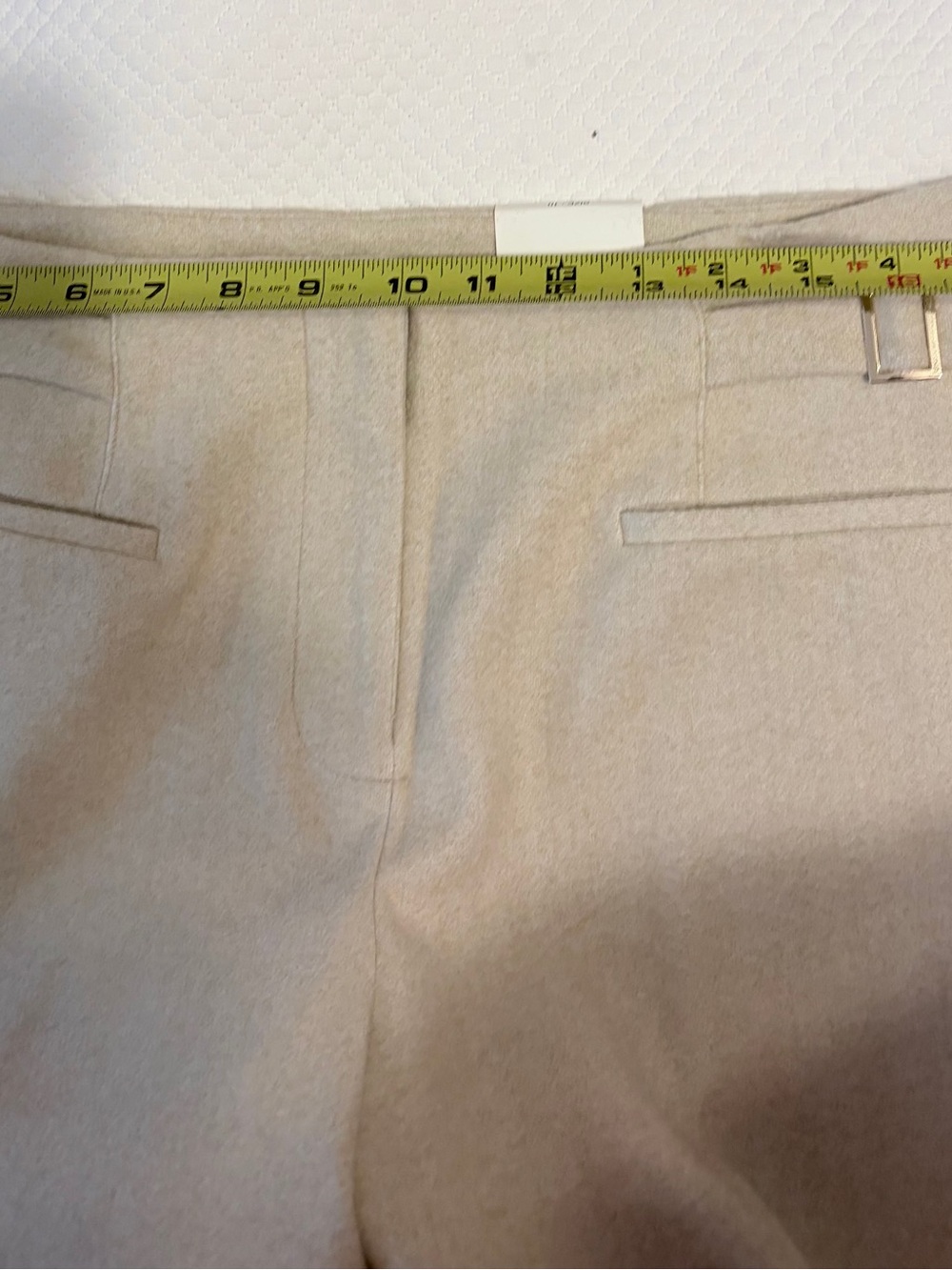 Soho Apparel Cream Tailored Trousers - Picture 9 of 12